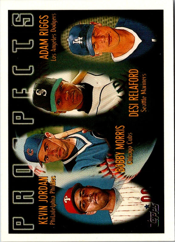 1996 Topps Kevin Jordan/Bobby Morris/Desi Relaford/Adam Riggs #426 Rookie