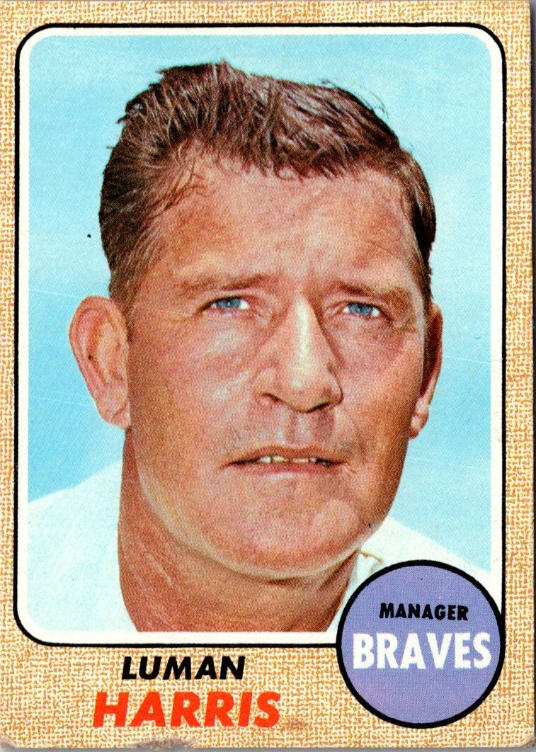 1968 Topps Lum Harris