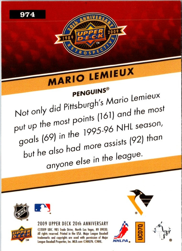 2008 Upper Deck Goudey Hit Parade of Champions Mario Lemieux