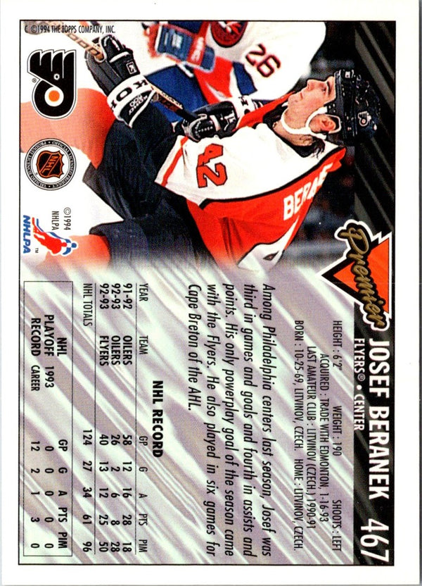 1993 O-Pee-Chee Premier Josef Beranek #467