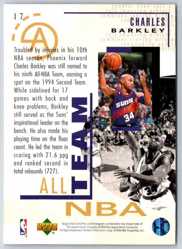 1998 Upper Deck Charles Barkley #17