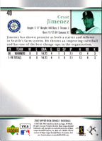 2007 Upper Deck Cesar Jimenez #40 Rookie