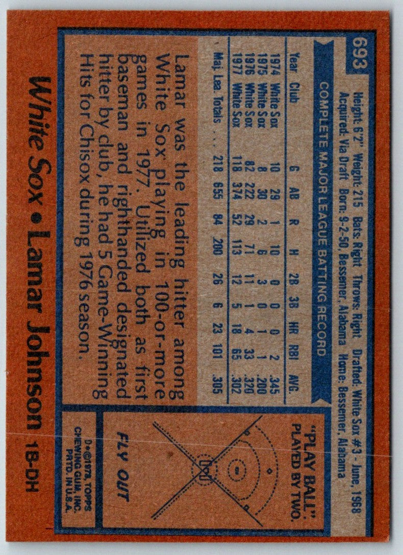 1978 Topps Lamar Johnson