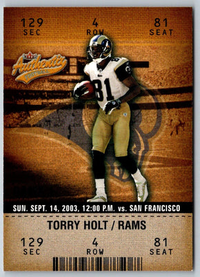2001 Fleer Authority Torry Holt #81
