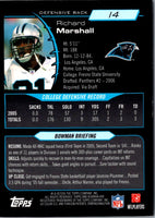 2006 Bowman Chrome Richard Marshall #14 Rookie