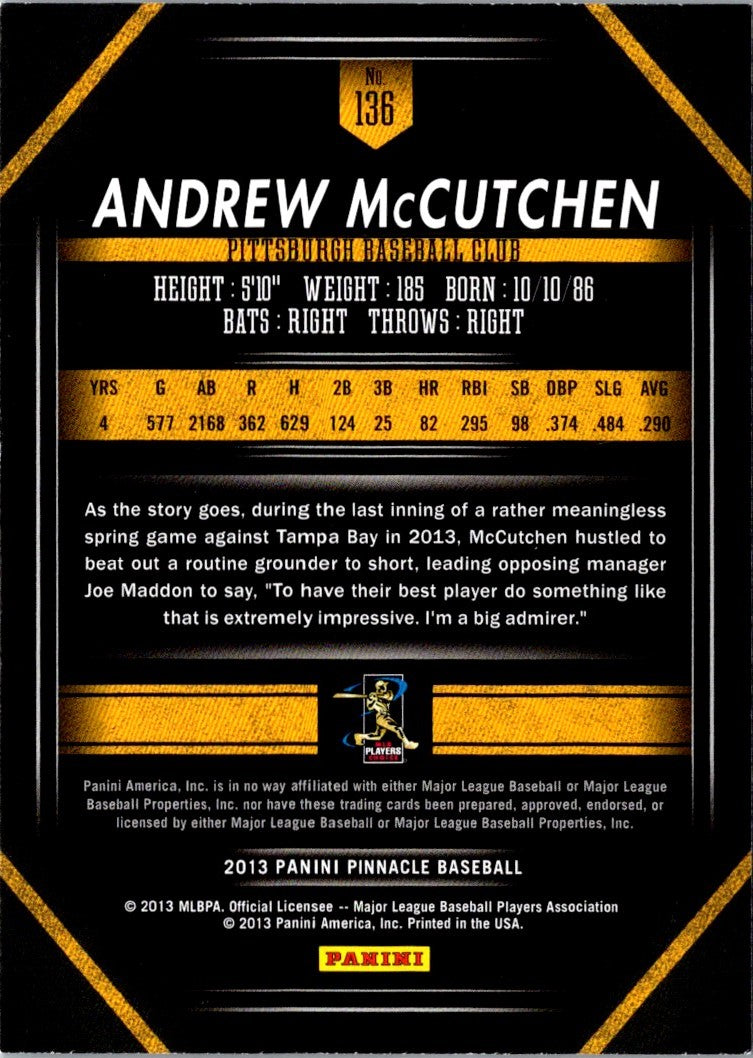 2013 Pinnacle Andrew McCutchen