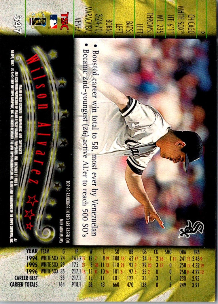 1995 Stadium Club Wilson Alvarez