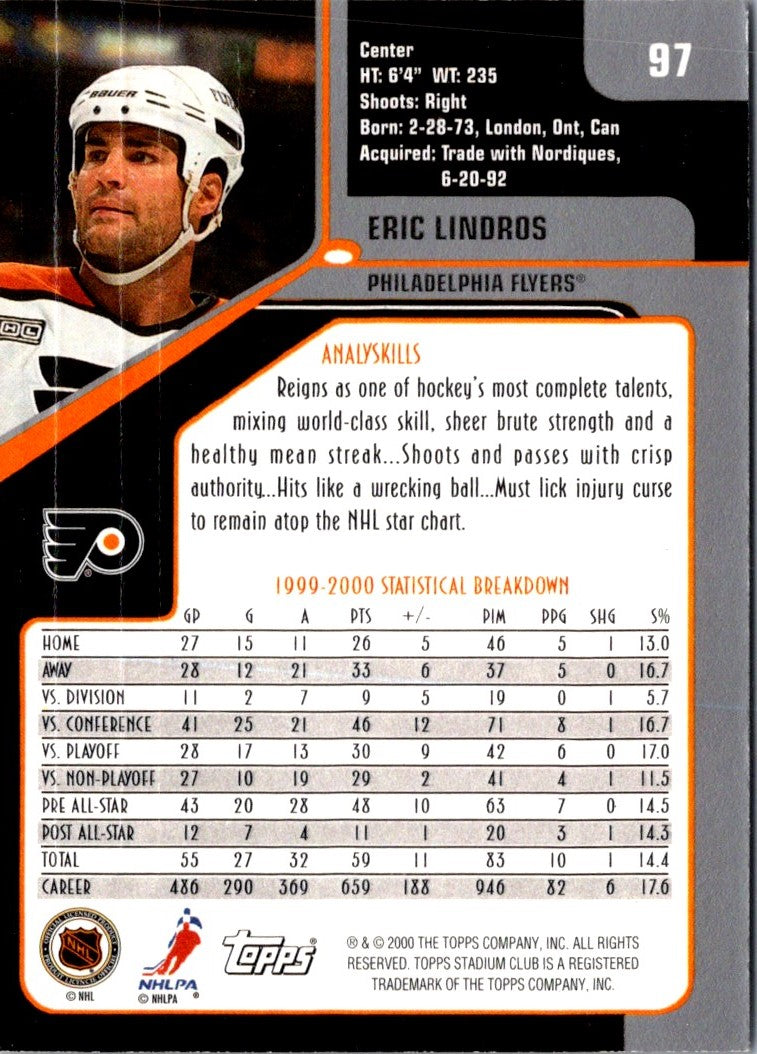 2000 Stadium Club Eric Lindros