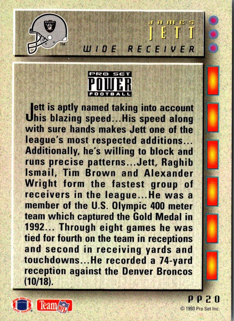 1993 Pro Set Power Update Prospects Gold James Jett