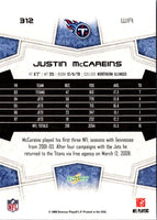 2008 Score Super Bowl XLIII Justin McCareins #312