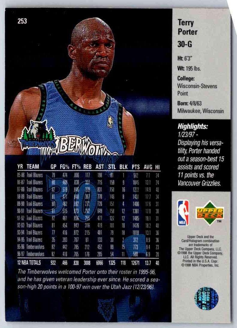 1995 Upper Deck Terry Porter