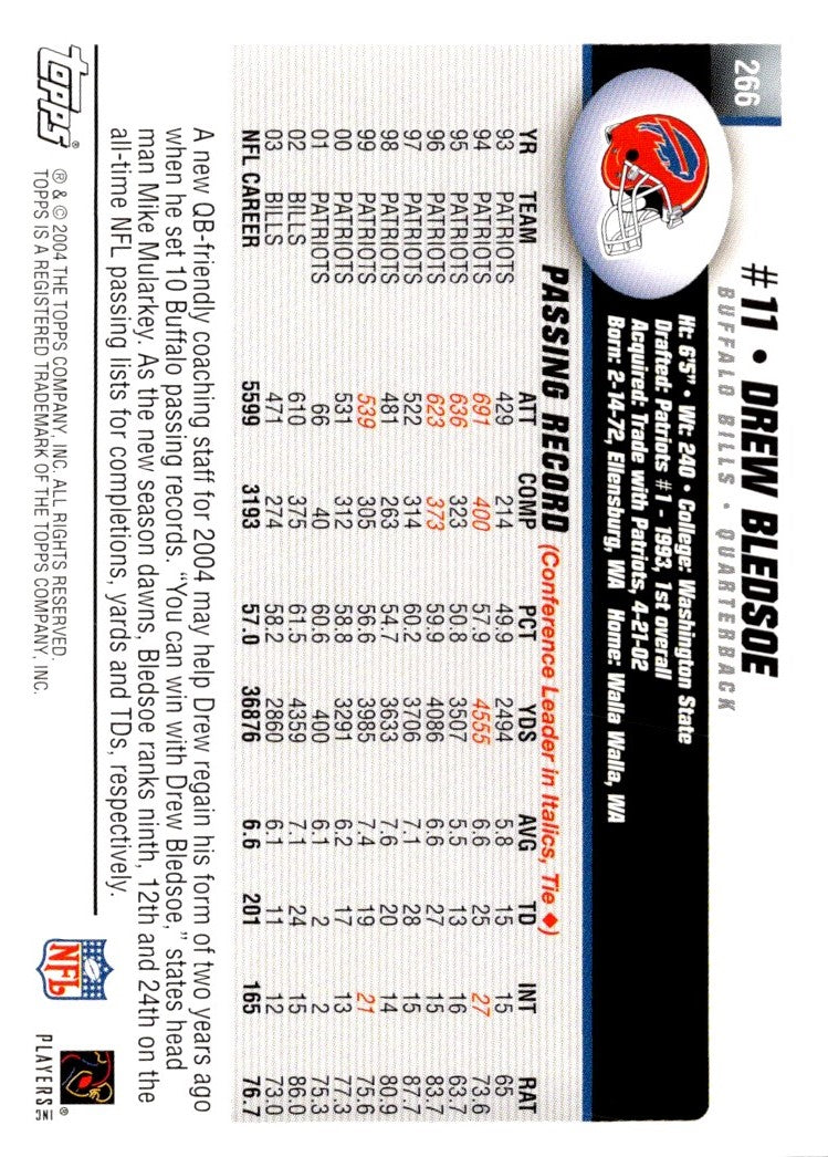 2004 Topps Drew Bledsoe