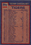 1984 Topps Lou Whitaker/Jack Morris