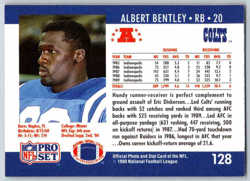 1990 Pro Set Albert Bentley