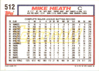 1992 Topps Mike Heath #512