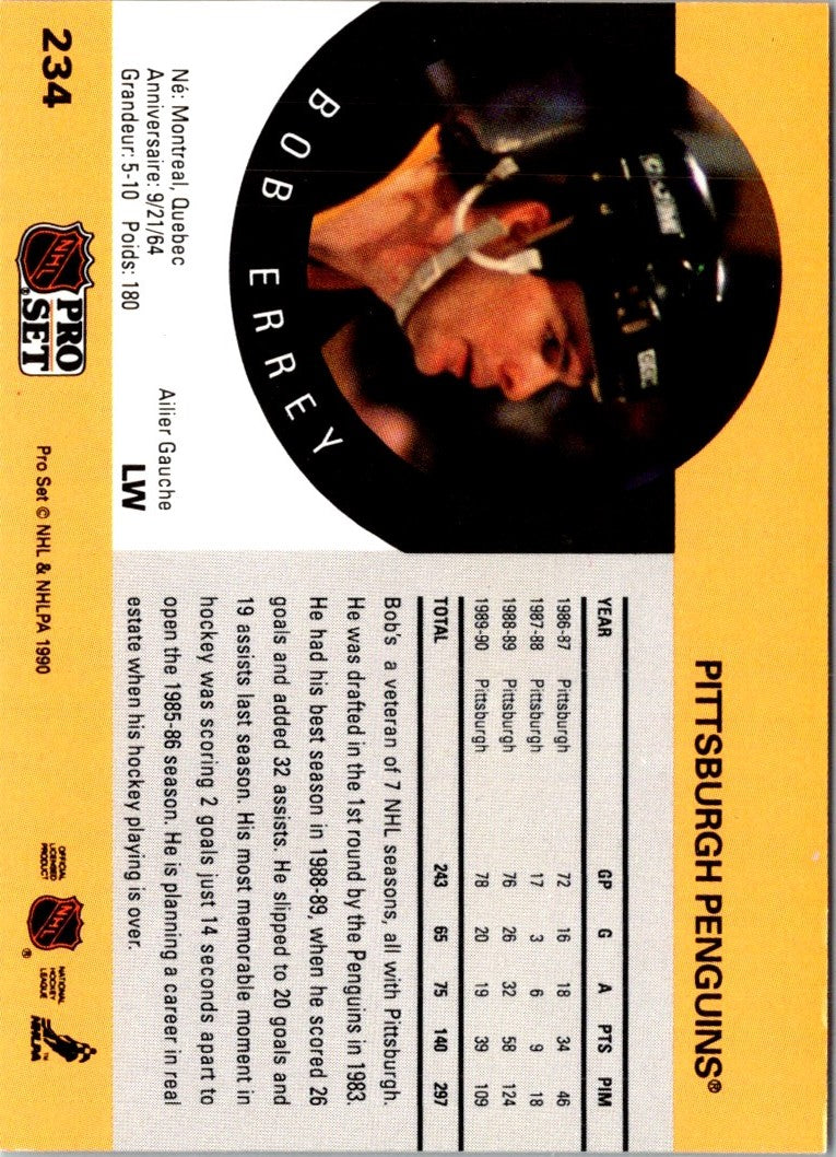 1990 Pro Set Bob Errey