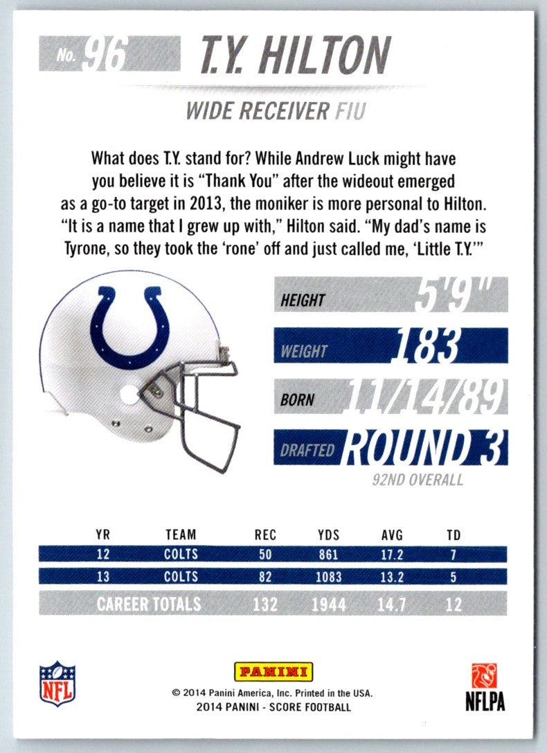 2014 Score T.Y. Hilton