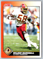 1991 Score Wilber Marshall #387