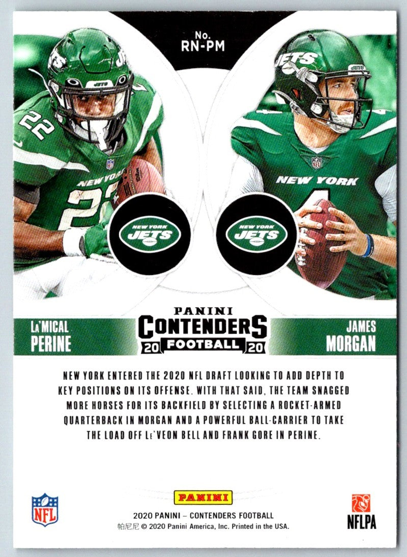 2020 Panini Contenders Round Numbers La'Mical Perine/James Morgan