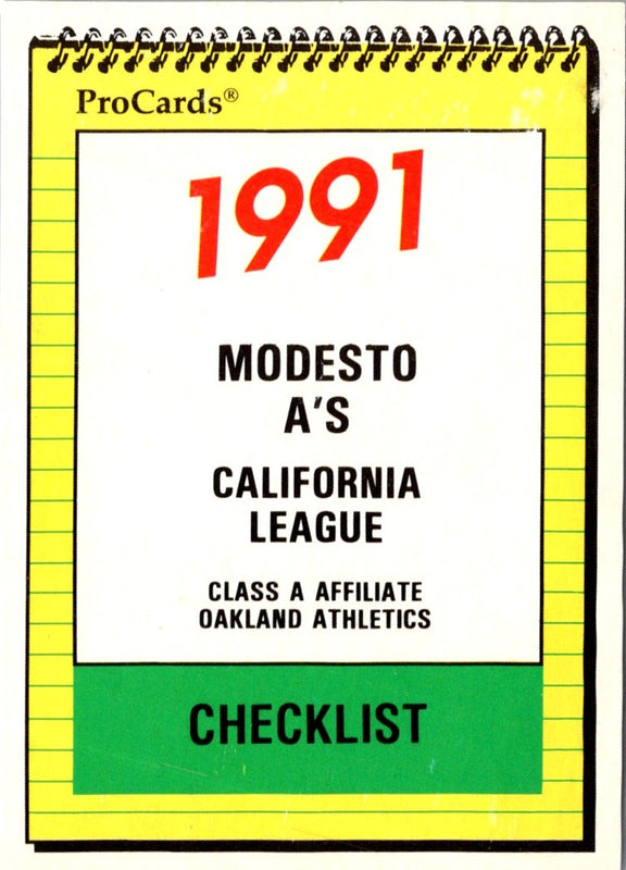 1991 ProCards Checklist #1706