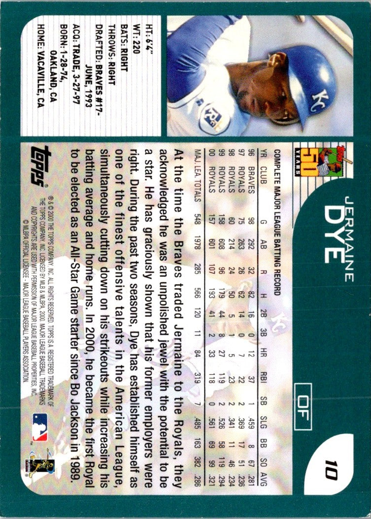 2001 Topps Jermaine Dye