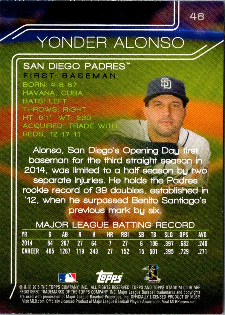 2015 Stadium Club Yonder Alonso