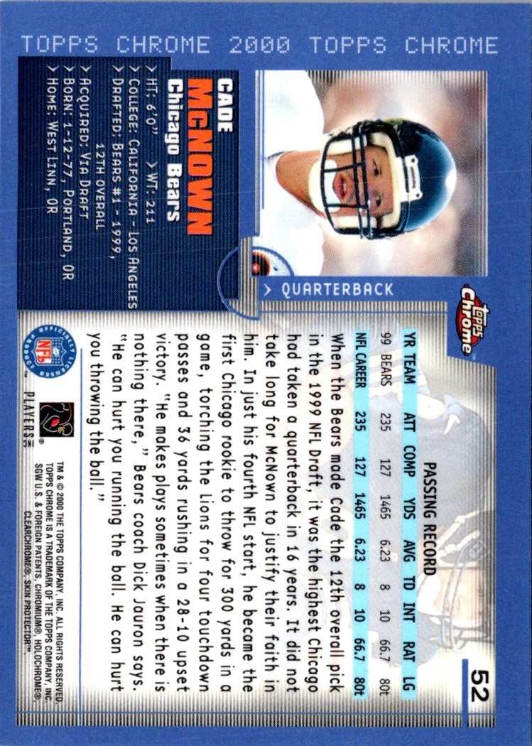 2000 Topps Chrome Cade McNown