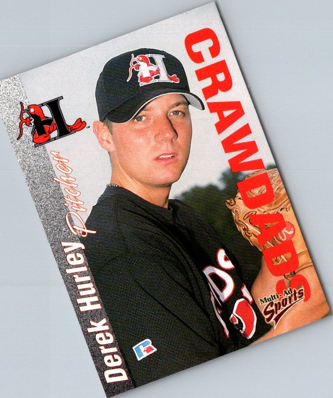 2000 Multi-Ad Hickory Crawdads Update Derek Hurley #16