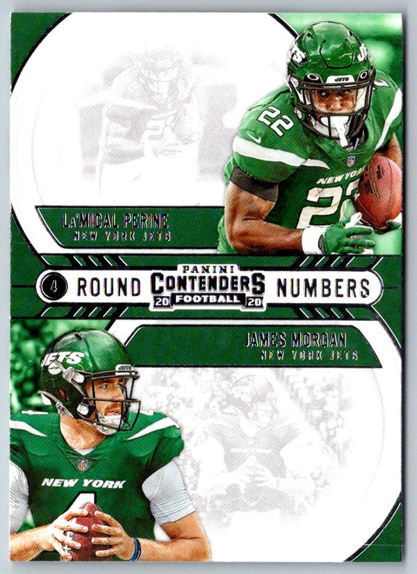 2020 Panini Contenders Round Numbers La'Mical Perine/James Morgan #RN-PM