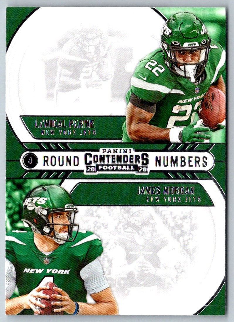 2020 Panini Contenders Round Numbers La'Mical Perine/James Morgan