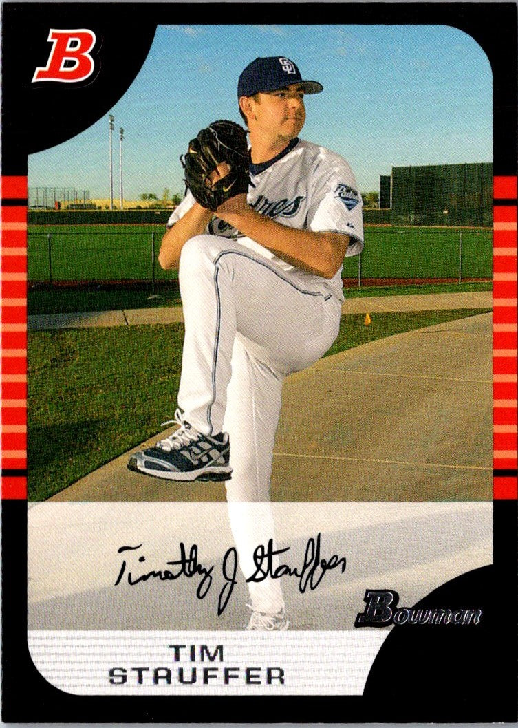 2005 Bowman Chrome Draft Picks & Prospects Tim Stauffer