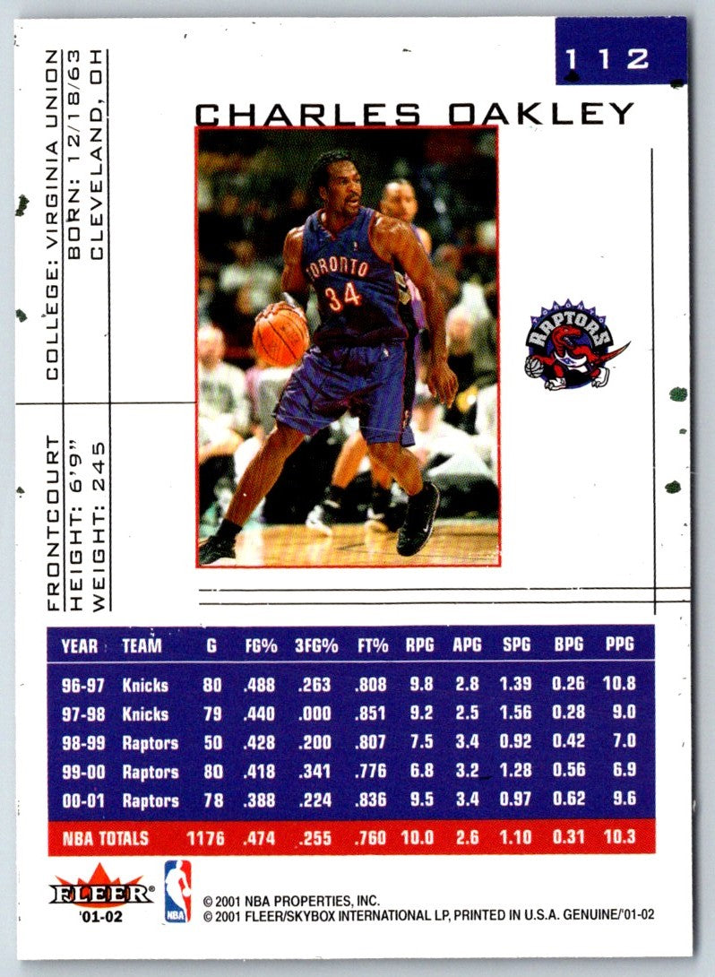 2001 Fleer Genuine Charles Oakley