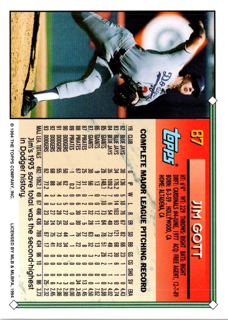 1994 Topps Jim Gott