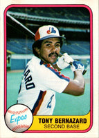 1981 Fleer Tony Bernazard #168