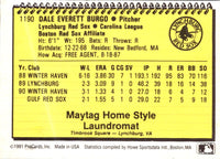1991 ProCards Dale Burgo #1190