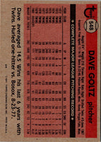 1981 Topps Dave Goltz #548