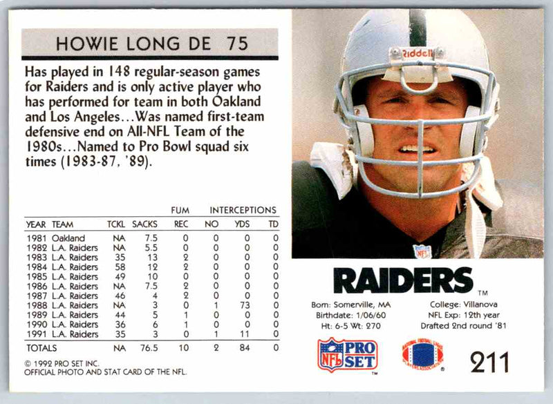 1992 Proset Howie Long