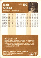 1983 Fleer Bob Ojeda #190