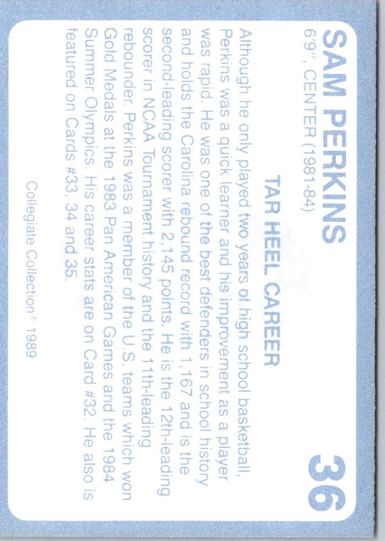 1989 Collegiate Collection North Carolina's Finest Sam Perkins
