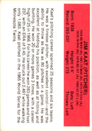 1987 Hygrade All-Time Greats Jim Kaat