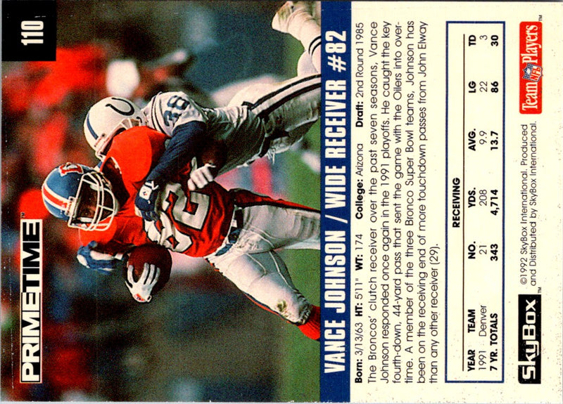 1992 Skybox Impact Vance Johnson