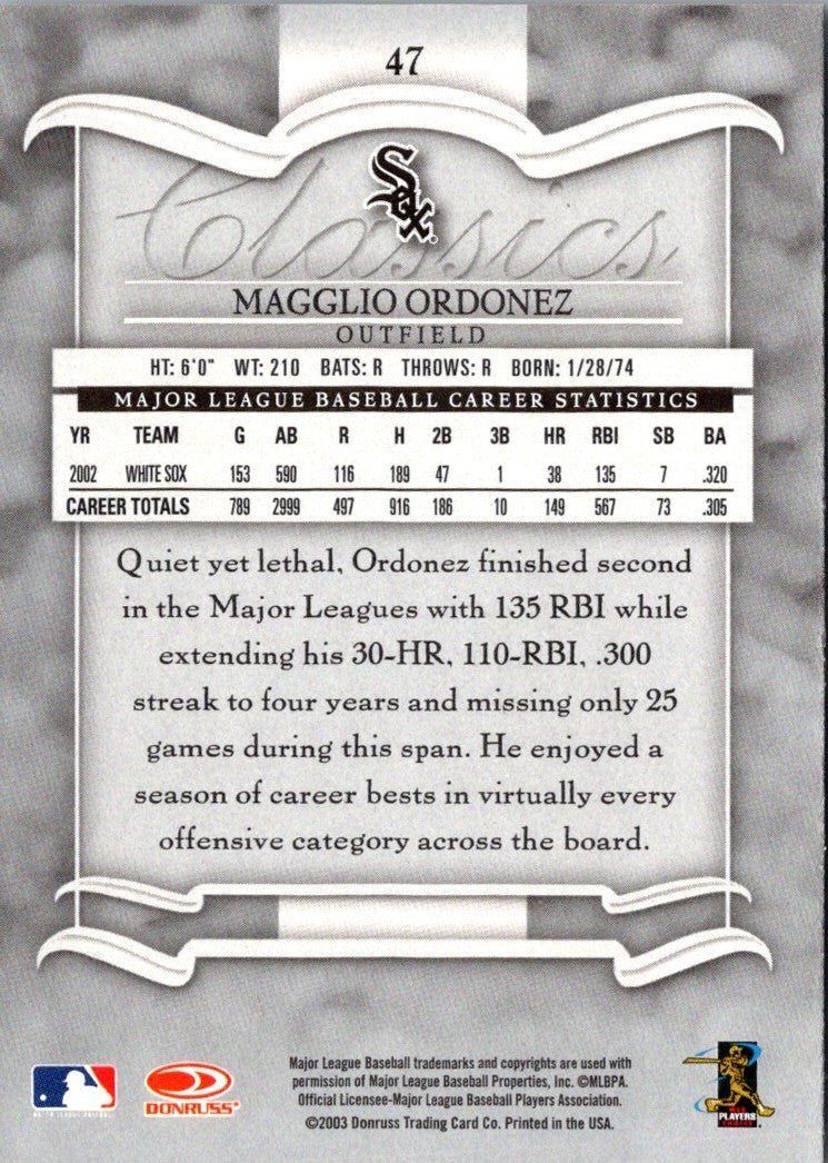 2003 Donruss Classics Magglio Ordonez