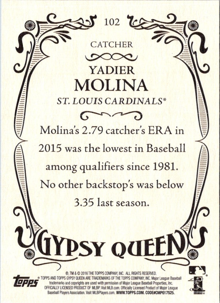 2016 Topps Gypsy Queen Yadier Molina