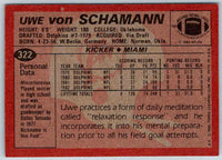 1983 Topps Uwe Von Schamann #322