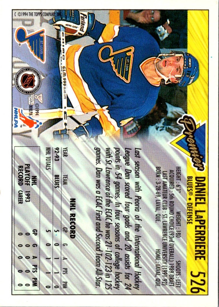 1993 Topps Premier Daniel Laperriere