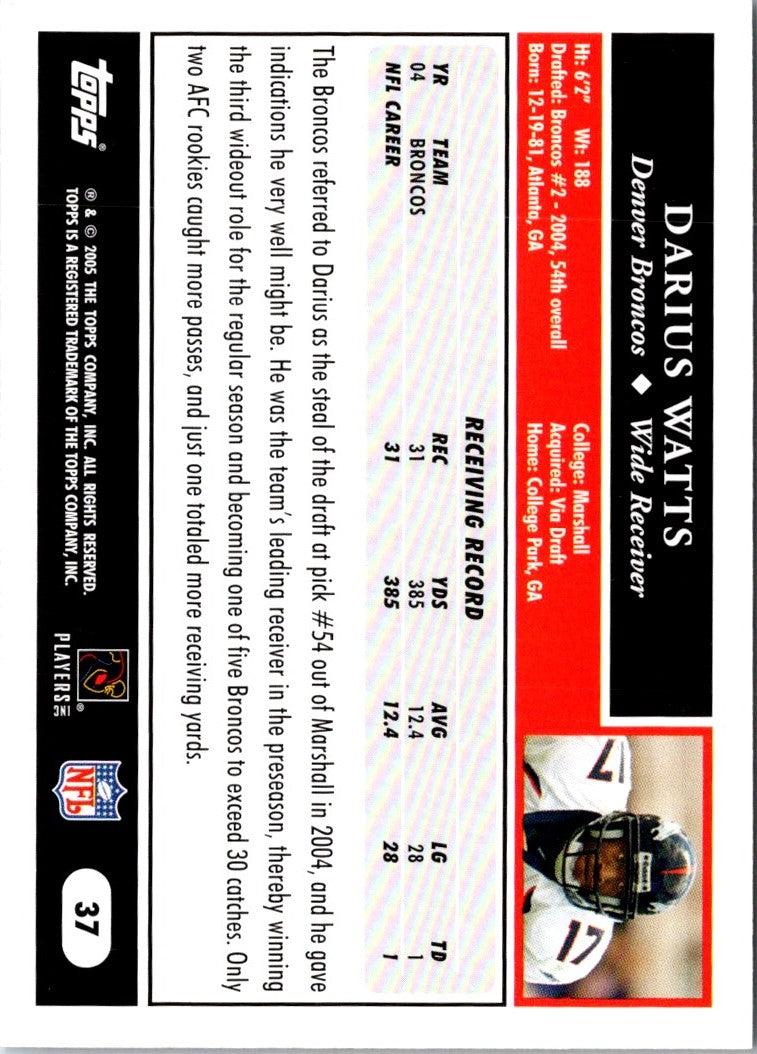 2005 Topps Darius Watts