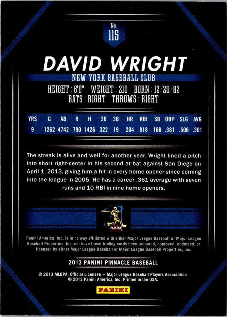 2013 Pinnacle David Wright