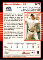 2005 Bowman Chrome Draft Picks & Prospects Garrett Atkins #BDP3