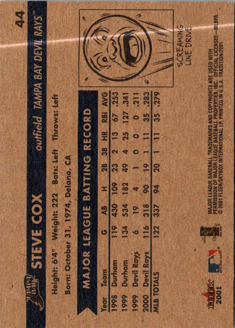 2001 Fleer Tradition Steve Cox