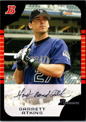2005 Bowman Chrome Draft Picks & Prospects Garrett Atkins #BDP3